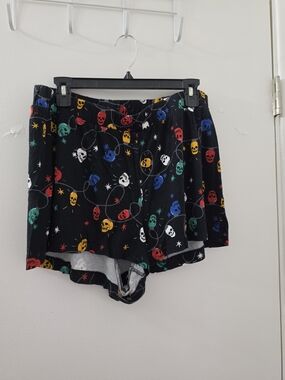 Torrid Black Multicolor Skull Print Sleep  Shorts